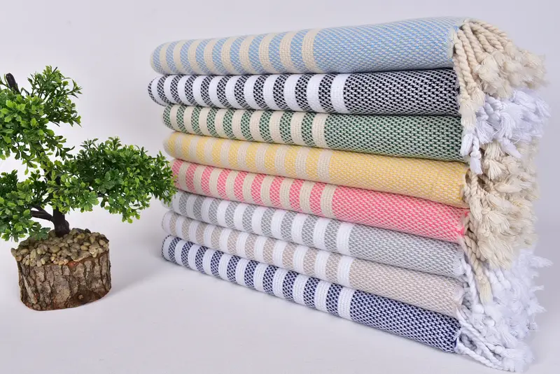 68x40 Cotton Striped Towel, Girl Trip Party Favor, Best Friend Gift, Personalized Turkish Towel, Gift For Mom, Organic Beach Towel, Peshtemal Towel - 3