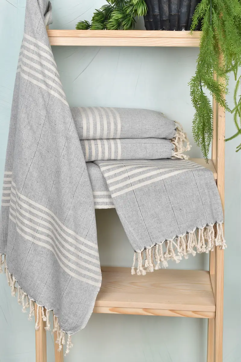 Gym Towel, 70x40 Linen Striped Towel, Custom Wedding Gifts, Turkish Beach Towel Bulk, Spa Gift, Absorbent Turkish towel, Custom Wedding Gift - 6