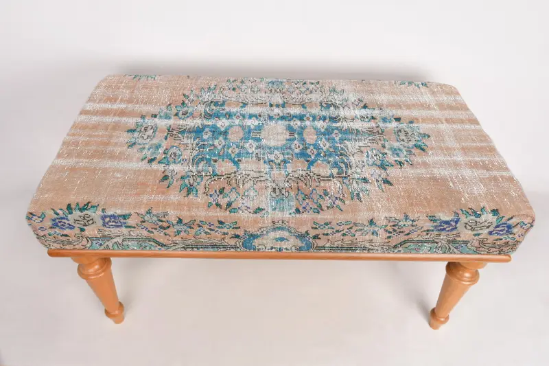 Modular Kilim-Inspired Ottoman Set, Comfort and Style with Wool Blend Fabric