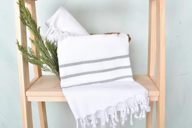 Home Decor Gifts, Custom Beach Towel, 70x40 Cotton Striped Towel, Cotton towel, Quick-drying cotton Turkish beach towel, Family Gift, Bachelor Towel - 4