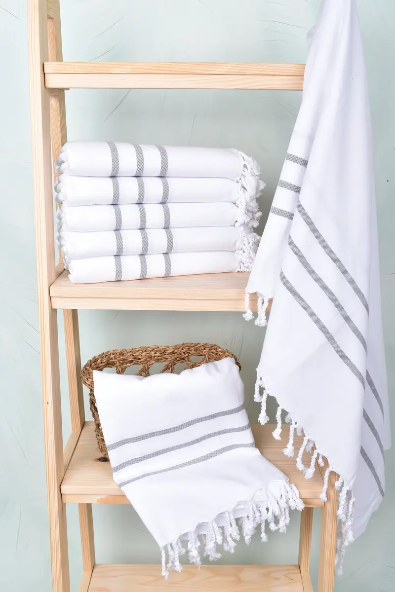 Home Decor Gifts, Custom Beach Towel, 70x40 Cotton Striped Towel, Cotton towel, Quick-drying cotton Turkish beach towel, Family Gift, Bachelor Towel - 3