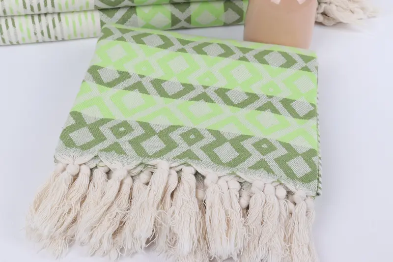 Lightweight Turkish towel, Gift For Mom, Beach Wedding Favor, Housewarming Gift, Absorbent towel, 70x40 Cotton Diamond Towel, Monogram Turkish Towel - 5