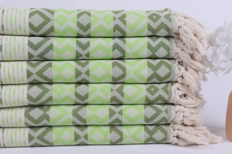 Lightweight Turkish towel, Gift For Mom, Beach Wedding Favor, Housewarming Gift, Absorbent towel, 70x40 Cotton Diamond Towel, Monogram Turkish Towel - 3