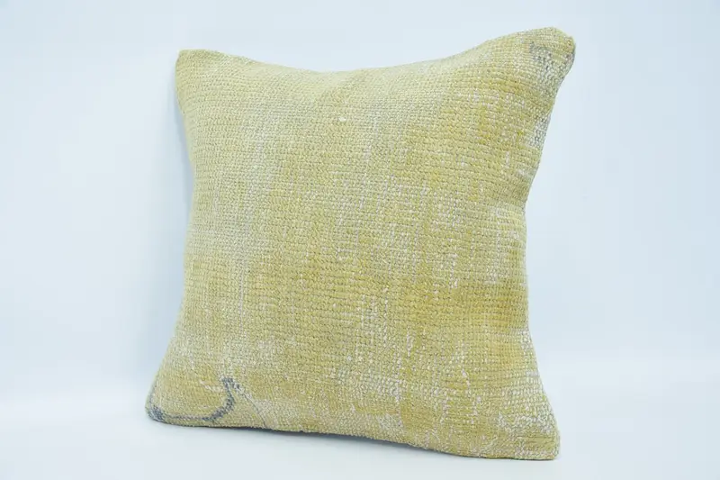 Ethnical Kilim Rug Pillow, Pillow Sham, Decorative Bolster Pillow Cover, 18x18 Beige Pillow, Turkish Kilim Pillow, Pillow for Couch - 4