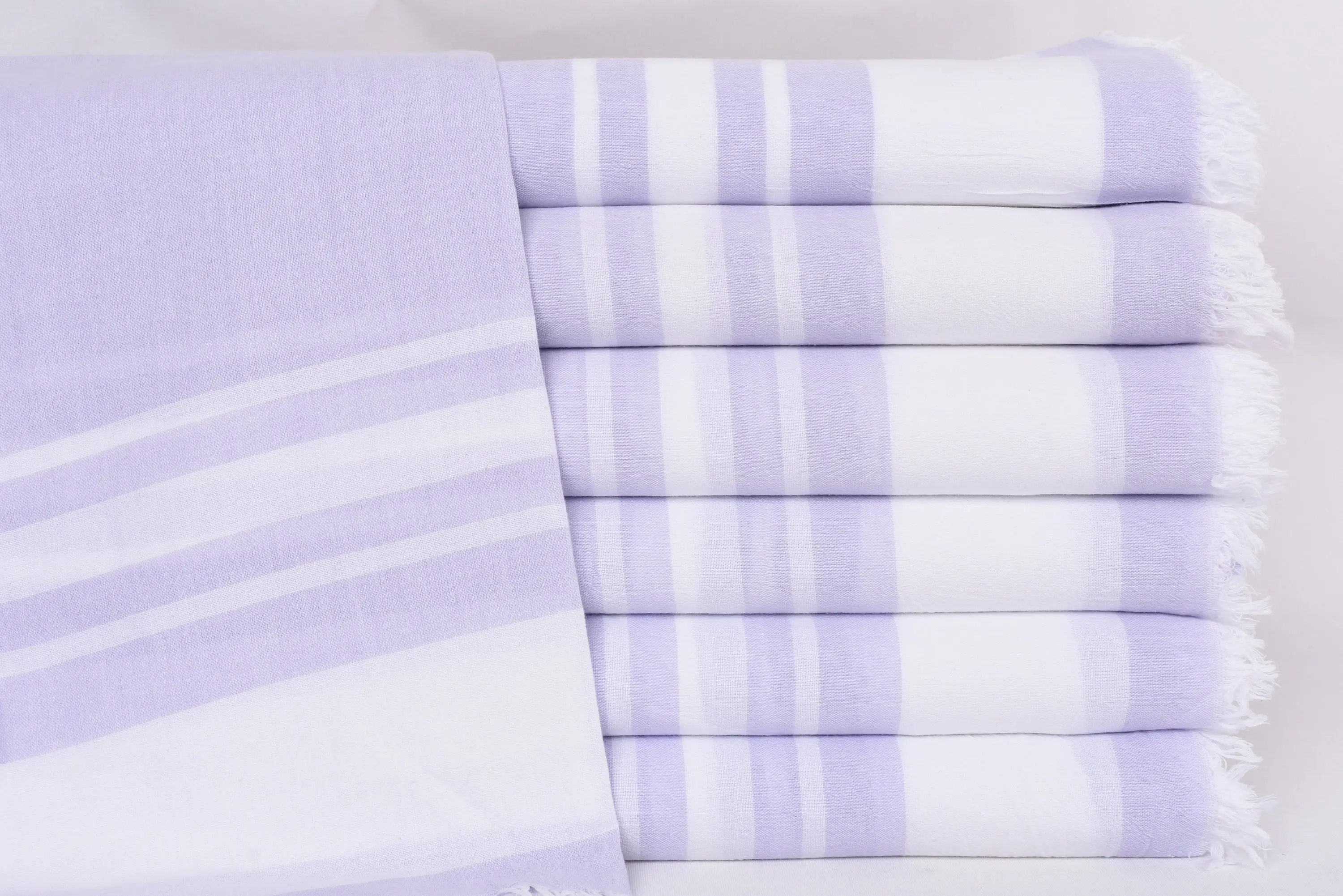 Turkish Towel Beach Bath Towel, Red White Stripes, 67x36 Inches - 1