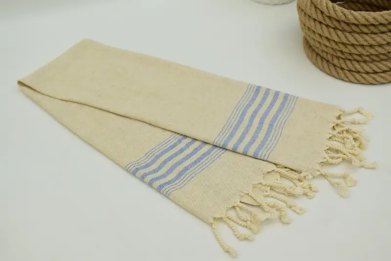 Yaz havlu, gelin duş iyiliği, kişiselleştirilmiş bulaşık havlu, 36x18 keten çizgili havlu, sevgililer günü hediyesi, monogram mutfak havlu, düğün iyilikleri - 3