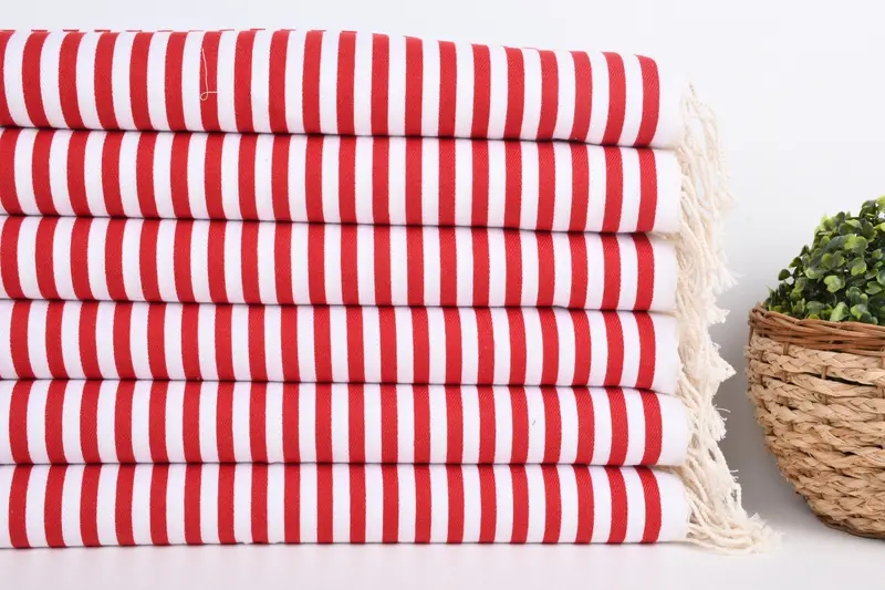 Personalized Hand Towel, 40x18 Cotton Striped Towel, Wedding Favors, Monogrammed Hand Towel, Travel Towel, Bridal Shower Favor, Gift For Her - 2