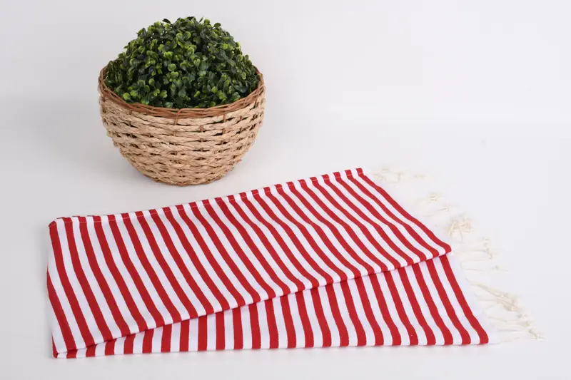 Personalized Hand Towel, 40x18 Cotton Striped Towel, Wedding Favors, Monogrammed Hand Towel, Travel Towel, Bridal Shower Favor, Gift For Her - 4