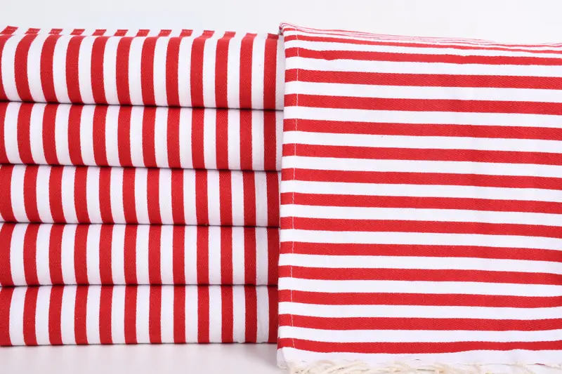 Personalized Hand Towel, 40x18 Cotton Striped Towel, Wedding Favors, Monogrammed Hand Towel, Travel Towel, Bridal Shower Favor, Gift For Her - 1