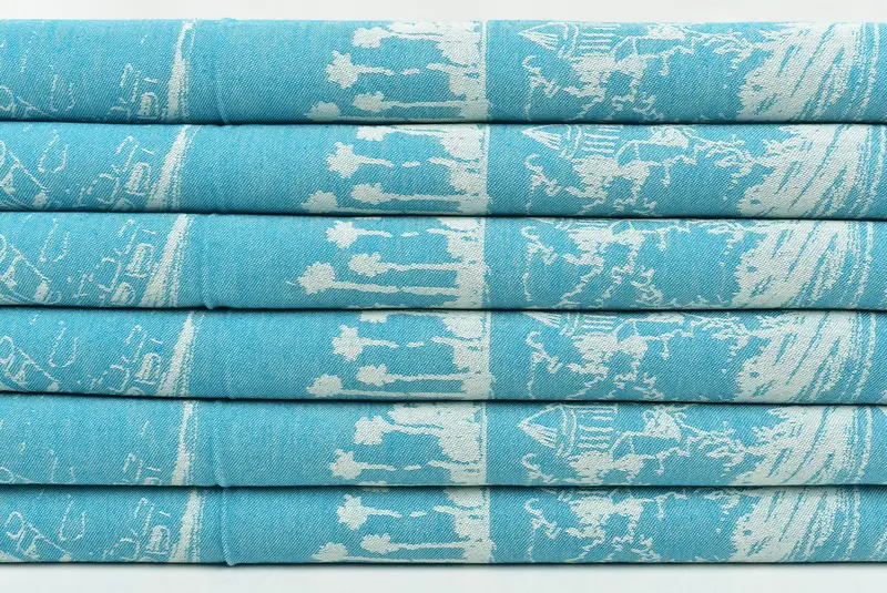 パーソナライズされたギフト、モノグラムキッチンタオル、28x20の綿の風景パターンタオル、結婚式の好意、独身のタオル、パーソナライズされたトルコのタオル - 3