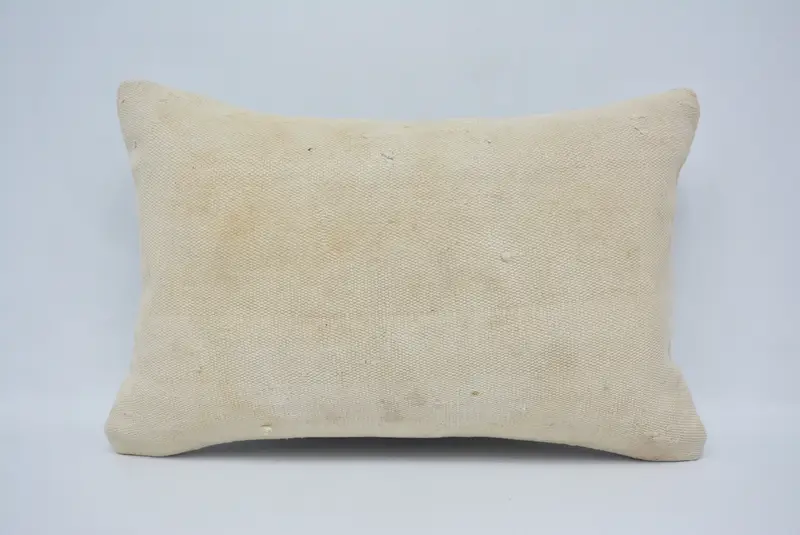 Pillow Sham, Tribal Cushion Case, Ethnic Pillow, Vintage Kilim Pillow, 16x24 White Pillow Sham, Pillow for Sofa, Throw Kilim Pillow - 1