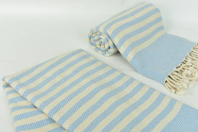 Large Turkish Towel, 68x40 Cotton Striped Towel, Bridesmaid Gift, Sand-Resistant Peshtemal, Absorbent Turkish towel, Pool Towels, Bridesmaid Favors - 7