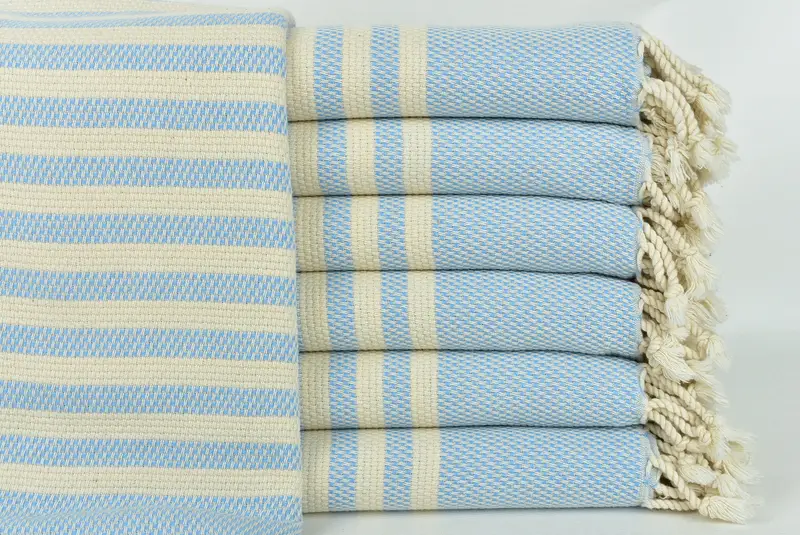 Large Turkish Towel, 68x40 Cotton Striped Towel, Bridesmaid Gift, Sand-Resistant Peshtemal, Absorbent Turkish towel, Pool Towels, Bridesmaid Favors - 1
