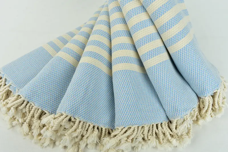Large Turkish Towel, 68x40 Cotton Striped Towel, Bridesmaid Gift, Sand-Resistant Peshtemal, Absorbent Turkish towel, Pool Towels, Bridesmaid Favors - 4