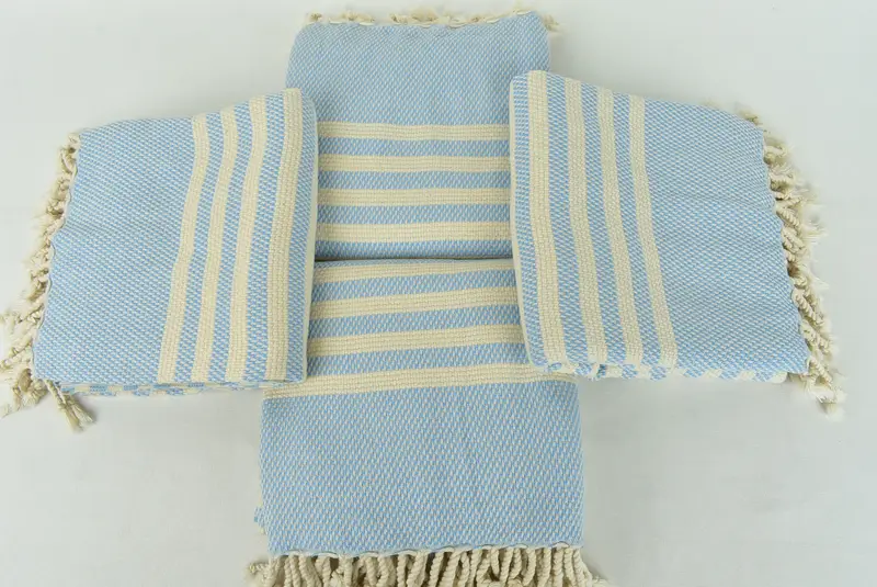 Large Turkish Towel, 68x40 Cotton Striped Towel, Bridesmaid Gift, Sand-Resistant Peshtemal, Absorbent Turkish towel, Pool Towels, Bridesmaid Favors - 6
