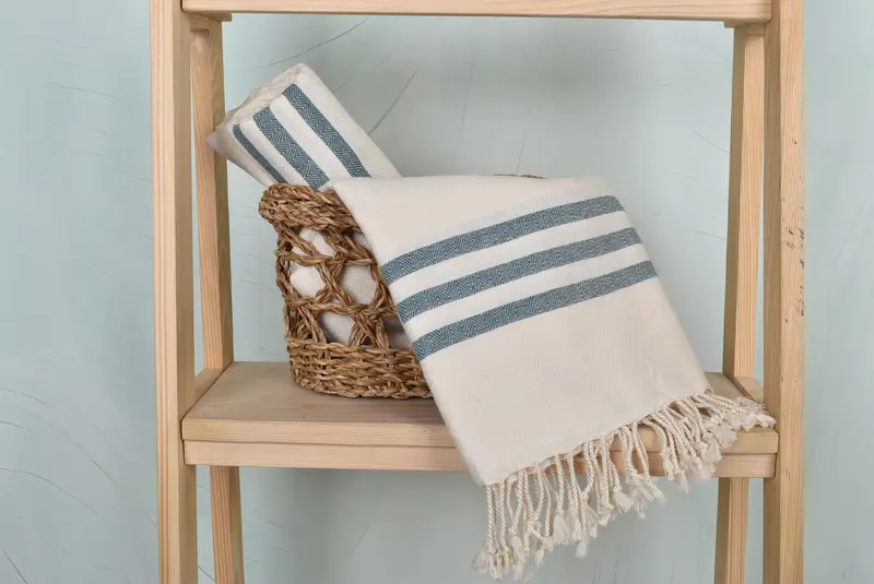 Family Gift, Handmade Gift, 70x40 Cotton Striped Towel, Bridesmaid Gifts, Personalized Gifts, Large Beach Towel Personalized, Family Gift Basket - 4