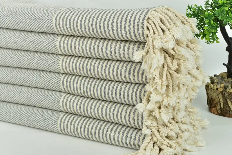 Bio -Handtuch, individuelles Hochzeitsgeschenk, 70x36 Baumwollstreifenhandtuch, Schalhandtuch, Freundes Weihnachtsgeschenk, personalisiertes türkisches Handtuch, Handtuch mit Namen - 3