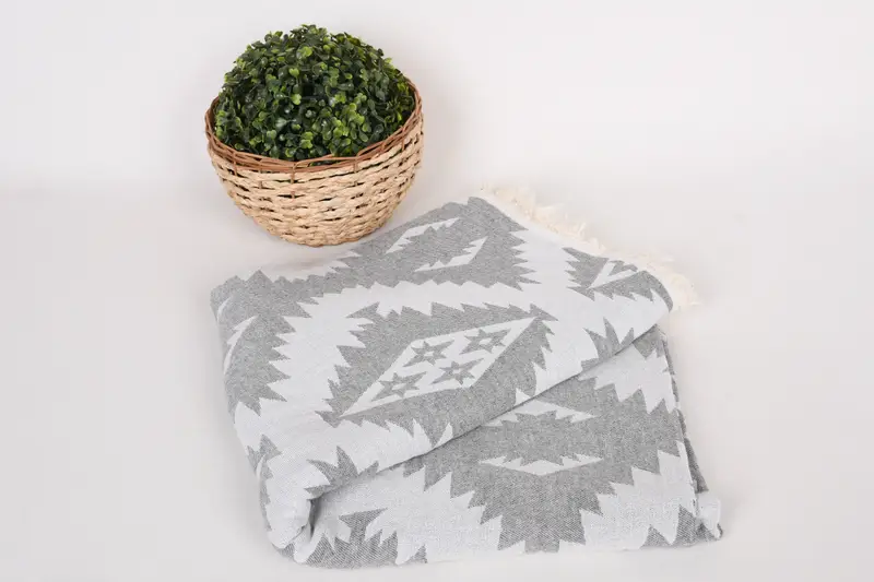 Custom Wedding Gifts, Throw Blanket Couch, Wedding Gift Ideas, 80x60 Cotton Set of 5 Towel, Woven Throw Blanket, Wedding Hand Made Gift - 5