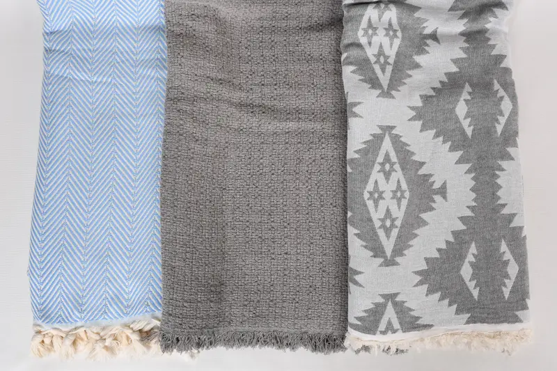 Custom Wedding Gifts, Throw Blanket Couch, Wedding Gift Ideas, 80x60 Cotton Set of 5 Towel, Woven Throw Blanket, Wedding Hand Made Gift - 8