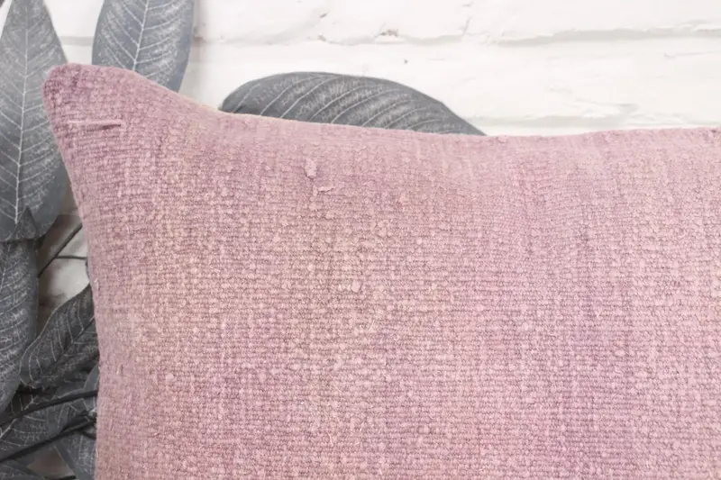 Vintage Kilim Throw Pillow, Boho Pillow, Retro Throw Pillow, Cushion, 16x24 Pink Cushion Case, Ethnical Kilim Rug Pillow - 2
