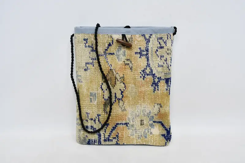 Ayarlanabilir Askılı Kilim Çanta, Vintage Motifli Yün Çapraz Çanta