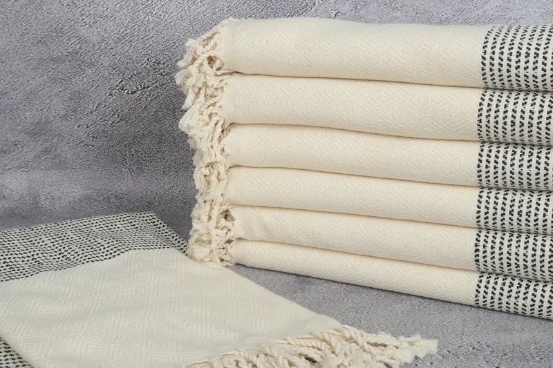 Beach towel, 70x40 Cotton Diamond Towel, Wedding Gift, Fringed Turkish peshtemal beach towel USA, Yoga Towel, Thin towel, Christmas Favors - 2