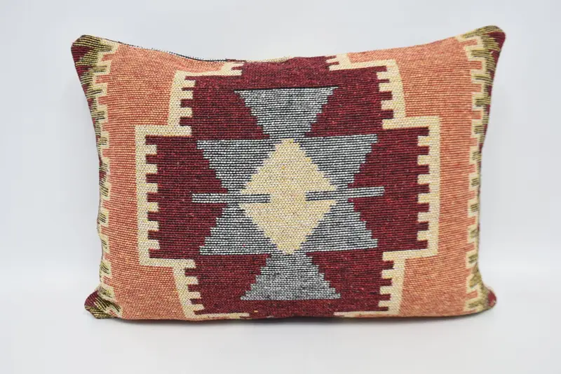 Pillow for Couch, Gift Pillow, 20x28 Orange Cushion Cover, Cushion, Ethnical Kilim Rug Pillow, Christmas Cushion, Neutral Cushion Cover - 5