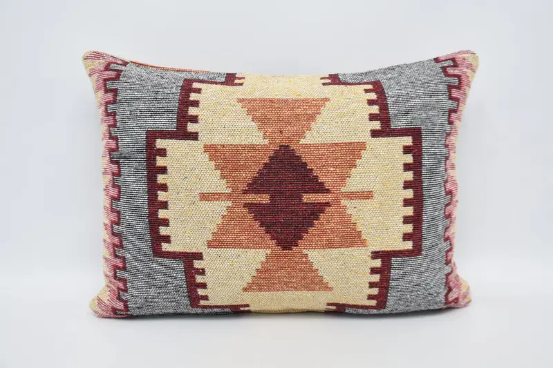 Pillow for Couch, Gift Pillow, 20x28 Orange Cushion Cover, Cushion, Ethnical Kilim Rug Pillow, Christmas Cushion, Neutral Cushion Cover - 1