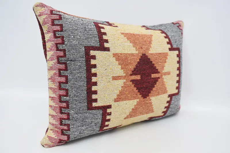 Pillow for Couch, Gift Pillow, 20x28 Orange Cushion Cover, Cushion, Ethnical Kilim Rug Pillow, Christmas Cushion, Neutral Cushion Cover - 3