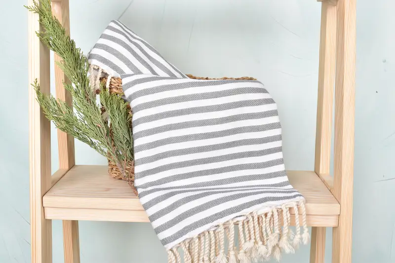 Bachelorette Party Decorations, Soft towel, Gift For Wedding Day, Holiday Towel, Baby Boy Gift, 70x40 Cotton Striped Towel, Sand-free towel - 4