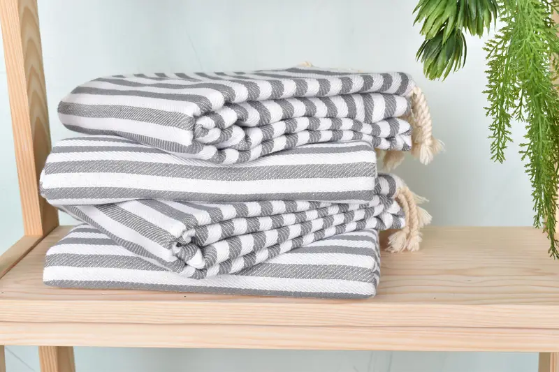 Bachelorette Party Decorations, Soft towel, Gift For Wedding Day, Holiday Towel, Baby Boy Gift, 70x40 Cotton Striped Towel, Sand-free towel - 7