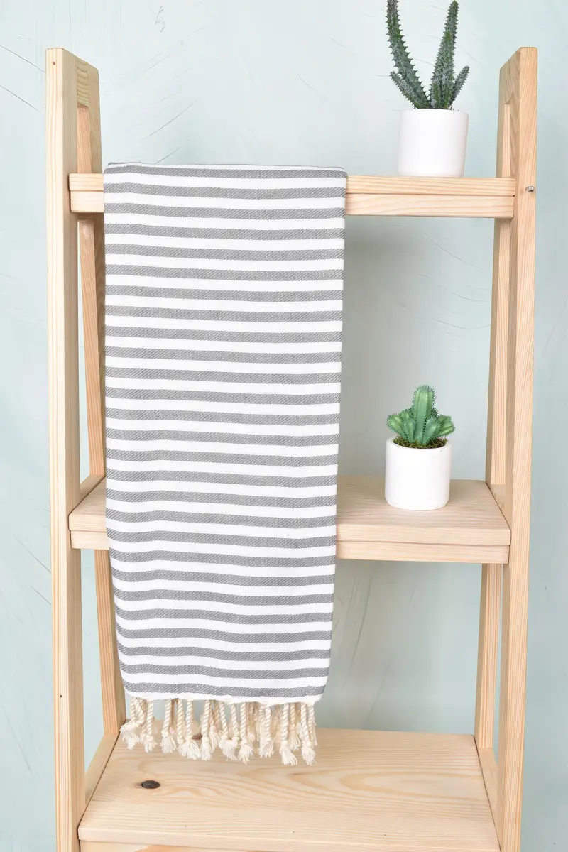 Bachelorette Party Decorations, Soft towel, Gift For Wedding Day, Holiday Towel, Baby Boy Gift, 70x40 Cotton Striped Towel, Sand-free towel - 8