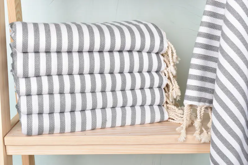 Bachelorette Party Decorations, Soft towel, Gift For Wedding Day, Holiday Towel, Baby Boy Gift, 70x40 Cotton Striped Towel, Sand-free towel - 1