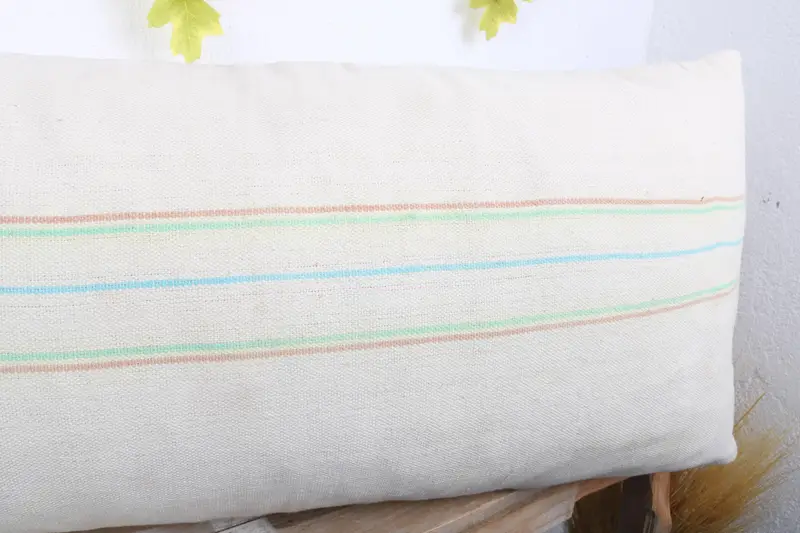 Muted Cushion Cover, 16x36 White Cushion Cover, Boho Pillow, Pillow Cover, Turkish Kilim Pillow, Kilim Pillow, Handwoven Pillow Cover Pillow Cover - 5