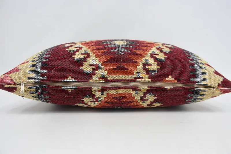Gift Pillow, Colorful Pillow Sham, Throw Kilim Pillow, Antique Pillows, Morroccon Kilim Cushion Cushion Cover, 20x28 Red Cushion, Cushion - 6