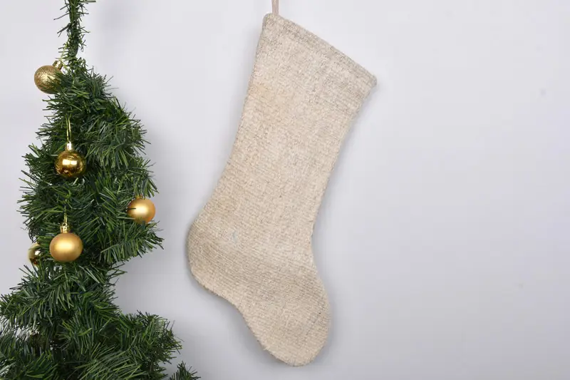 Decoración navideña única, calcetín navideño familiar personalizado