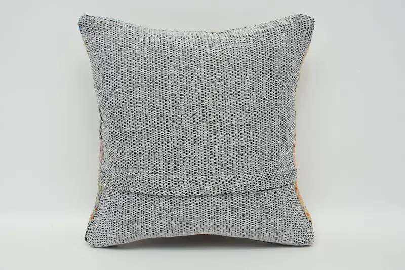 12x12 Blue Cushion Case, Ethnical Kilim Rug Pillow, Decorative Pillow Sham, Throw Kilim Pillow, Vintage Kilim Pillow, Pillow Case - 6