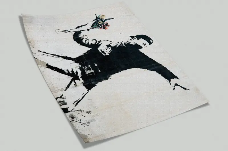 Abstract Wallpaper, Banksy Molotov Wallpaper, Flower Molotov Wall Paper, Graffiti Wall Painting, Banksy Flowers Wallpaper, - 9