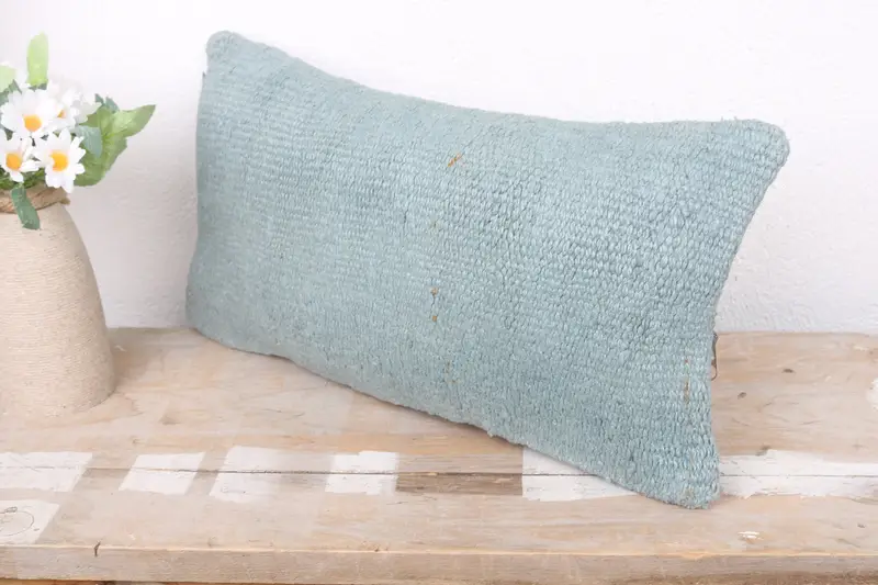 Vintage Pillow, Pillow Sham, Customized Cushion, 8x16 Gray Cushion Cover, Interior Designer Pillow, Pillow for Sofa, Kilim Rug Pillow Case - 4