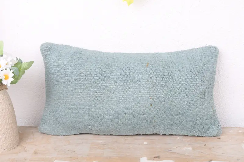 Vintage Pillow, Pillow Sham, Customized Cushion, 8x16 Gray Cushion Cover, Interior Designer Pillow, Pillow for Sofa, Kilim Rug Pillow Case - 2