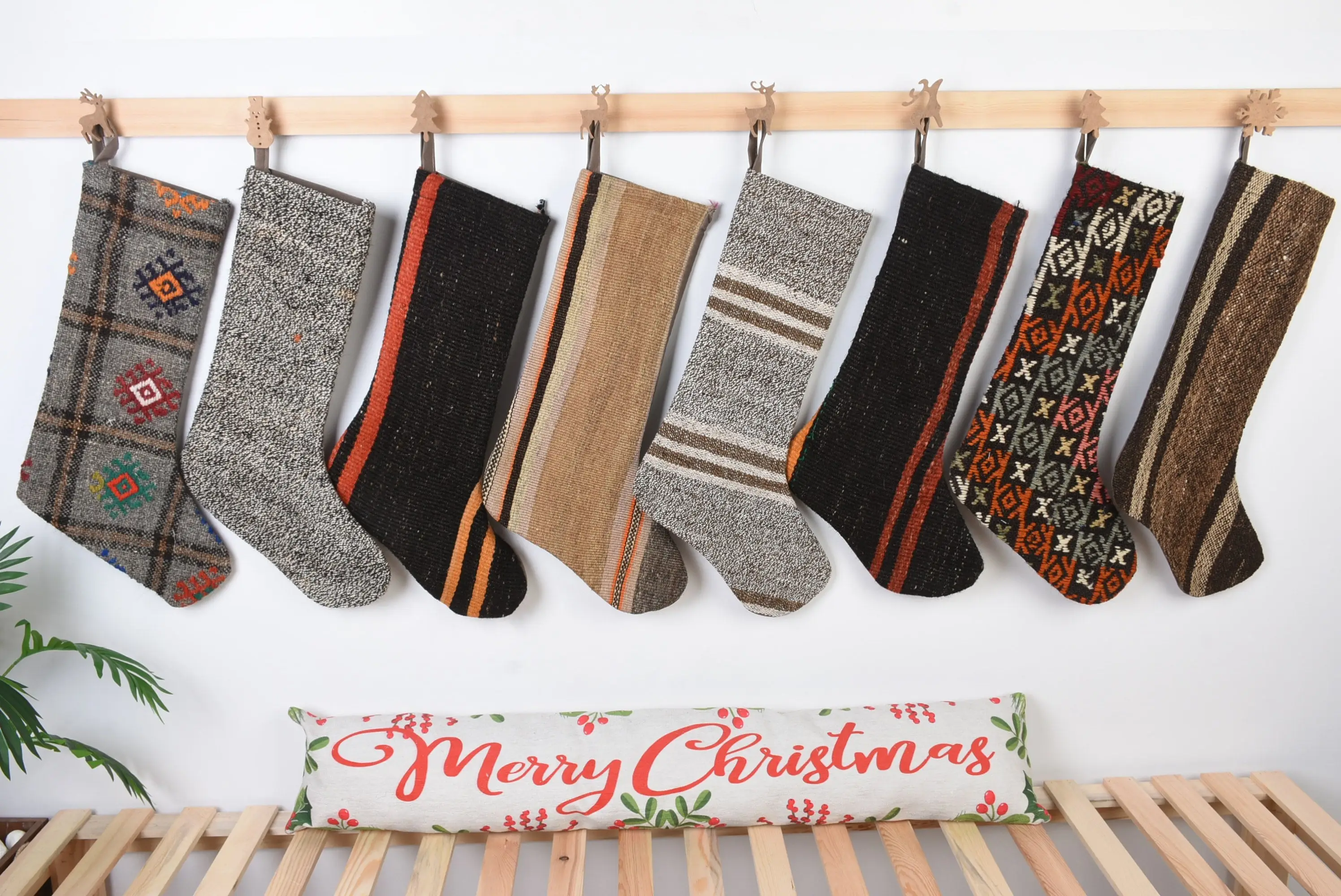 Festliches Weihnachtsornamentmuster, 20,3 cm breiter Bonbonstrumpf - 1