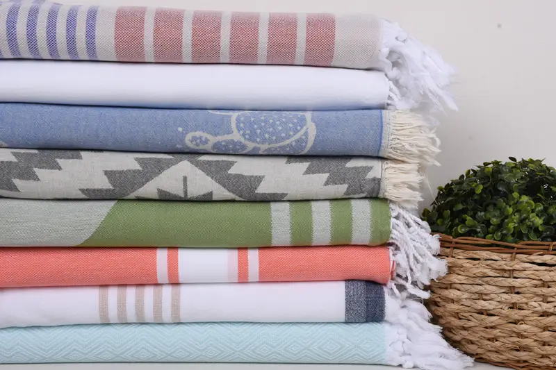 Oversized lightweight Turkish bath towel USA, Monogram Beach Towel, Welcome Wedding Gift, Turkish towel, 70x40 Cotton Set of 8 Towel, Soft towel - 2