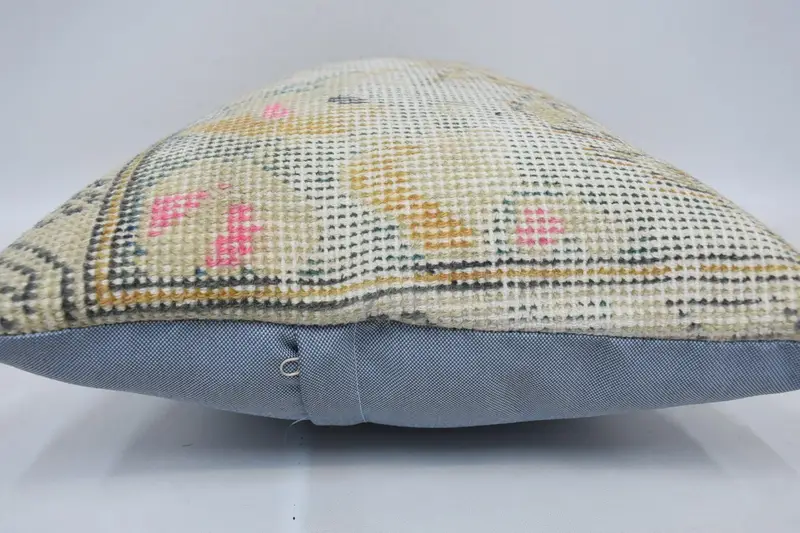 Handmade Kilim Cushion, Pillow for Sofa, 16x24 Beige Cushion Cover, Pillow, Retro Throw Cushion, Turkish Pillow, Luxury Cushion Cover - 5