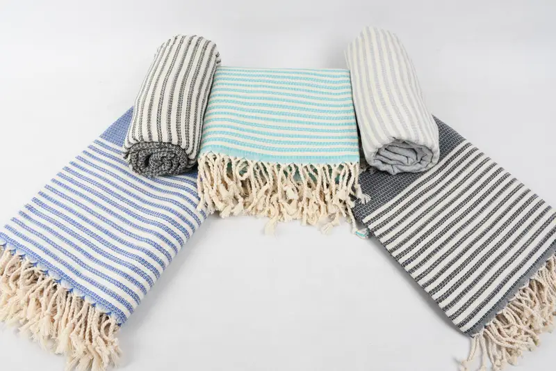 Turkish Towel Set, 68x40 Cotton Striped Towel, Sand-resistant towel, Wedding Gift, Bridesmaid Gifts, Gift Boxes Towel, Bachelor Party Favors - 5