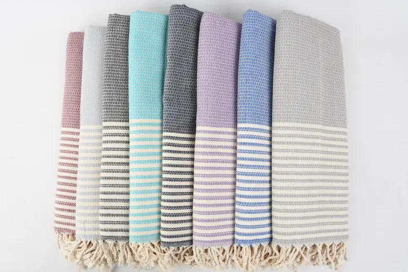 Turkish Towel Set, 68x40 Cotton Striped Towel, Sand-resistant towel, Wedding Gift, Bridesmaid Gifts, Gift Boxes Towel, Bachelor Party Favors - 2