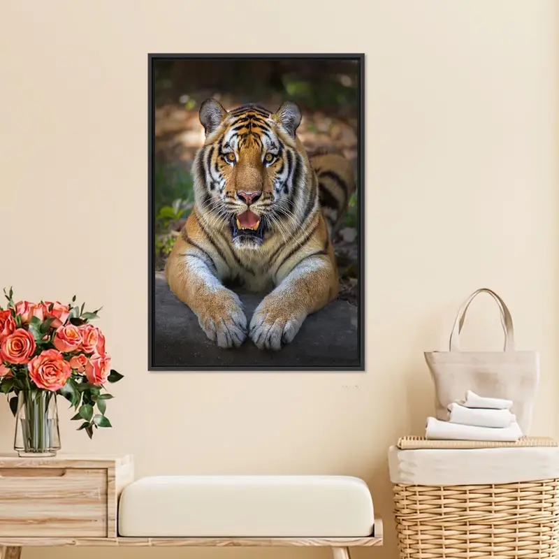 Lienzo moderno sobre vida silvestre: Majestad de los grandes felinos para Loft & Man Cave