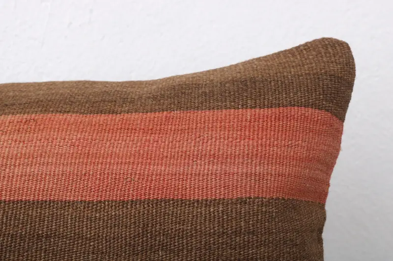 Pillow for Sofa, Turkish Pillow, Tapestry Pillow Cover, Luxury Pillow Sham, 12x24 Brown Pillow, Pillow Cover, Antique Pillows - 5