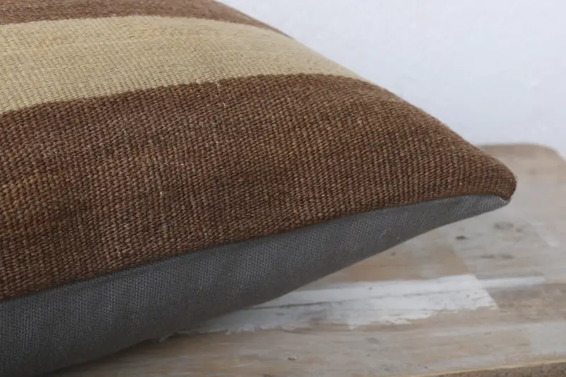 Pillow for Sofa, Turkish Pillow, Tapestry Pillow Cover, Luxury Pillow Sham, 12x24 Brown Pillow, Pillow Cover, Antique Pillows - 6