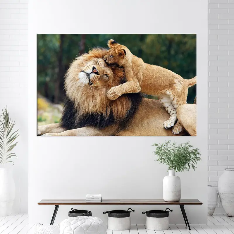 Elegante Wildtier-Leinwand: Wildtier-Farmszenen-Druck