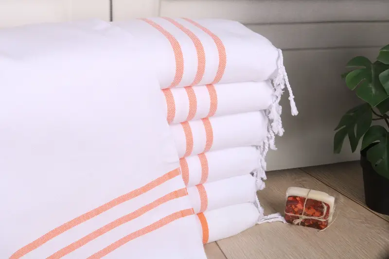 Personalized Kitchen Towel Orange Cotton Hand Towel 20x40 inches